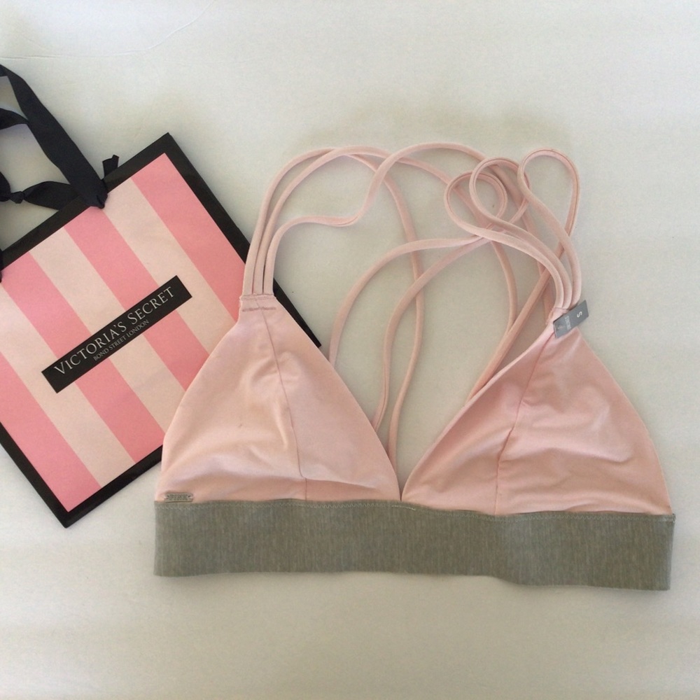 PINK VICTORIAS SECRET UNLINED BRALETTE SMALL NWT